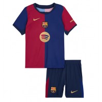 Camisa de Futebol Barcelona Paez Gavi #6 Equipamento Principal Infantil 2024-25 Manga Curta (+ Calças curtas)